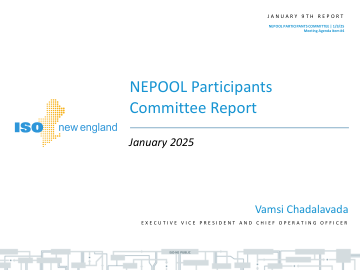 NEPOOL 参与者委员会报告